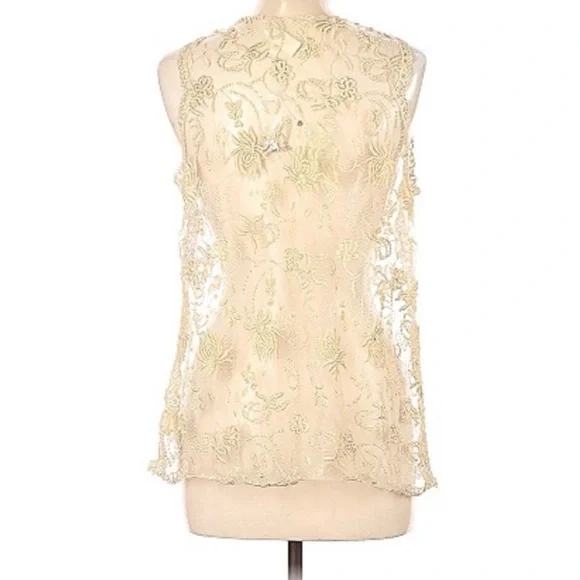 ANTHROPOLOGIE MOULINETTE SOEURS Lace Beaded Blouse - Picture 4 of 15